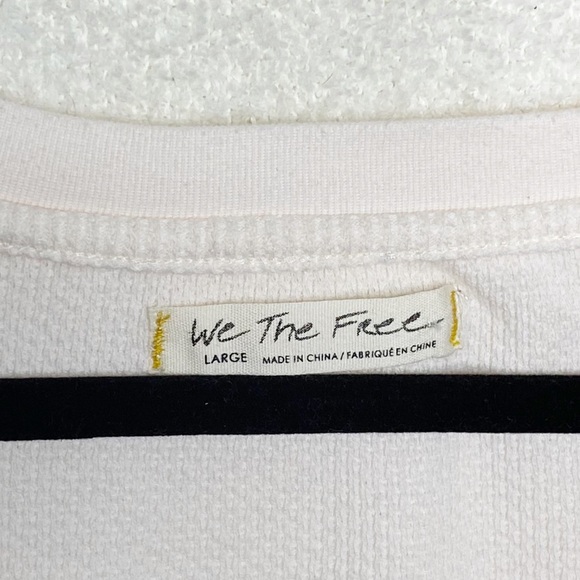 {We the Free} textured eyelet long sleeve top - Picture 4 of 6